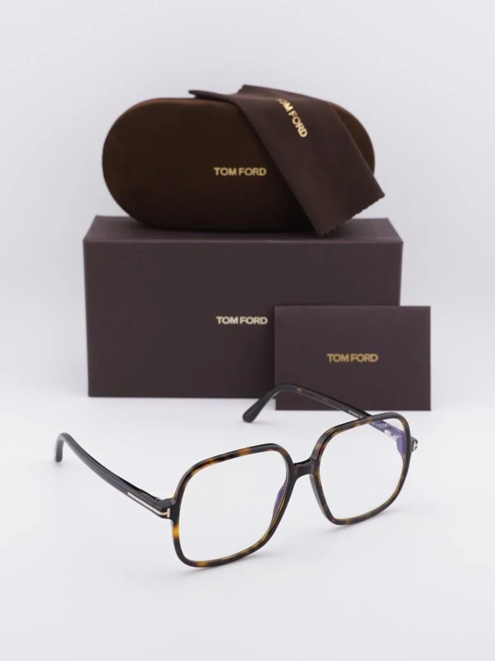 Tom Ford FT5764-B 052 Square Eyeglasses - Dark Havana 56mm